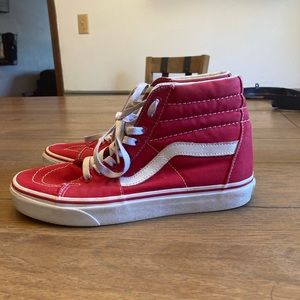 Red high top vans